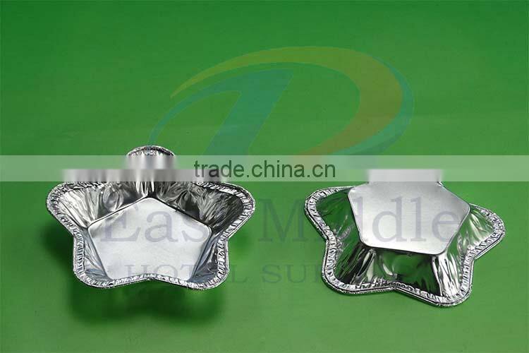 aluminum foil food containers star-shape cake pans aluminum cup egg tart tray disposable cup/aluminum foil muffin pan