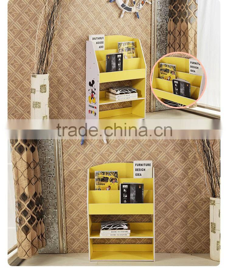 Wooden library bookshelf Children bookcase kids home furniture decorative shelf