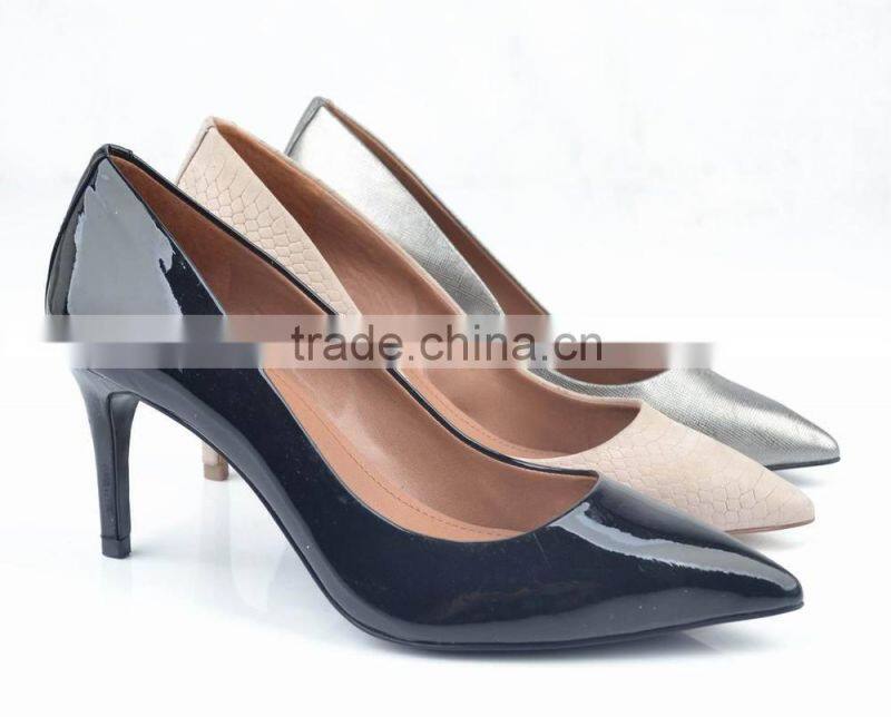 china new style genuine leather women fashion high heel shoes 2014
