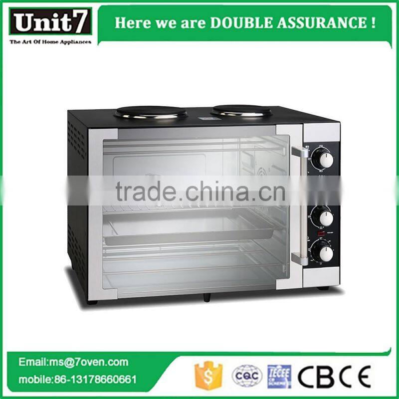 70L Household appliance Electric Oven Toaster Oven With 2 Hot Plate