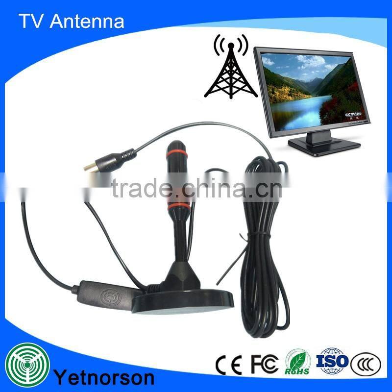 174-230/470-862MHz outdoor digital car TV antenna with IEC/F connector and booster