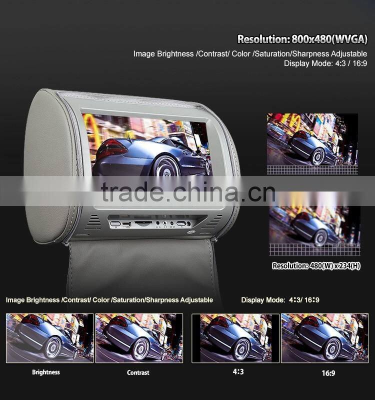EONON L0291 9" HD Car Headrest Monitor with Built in DVD (Gray Color)