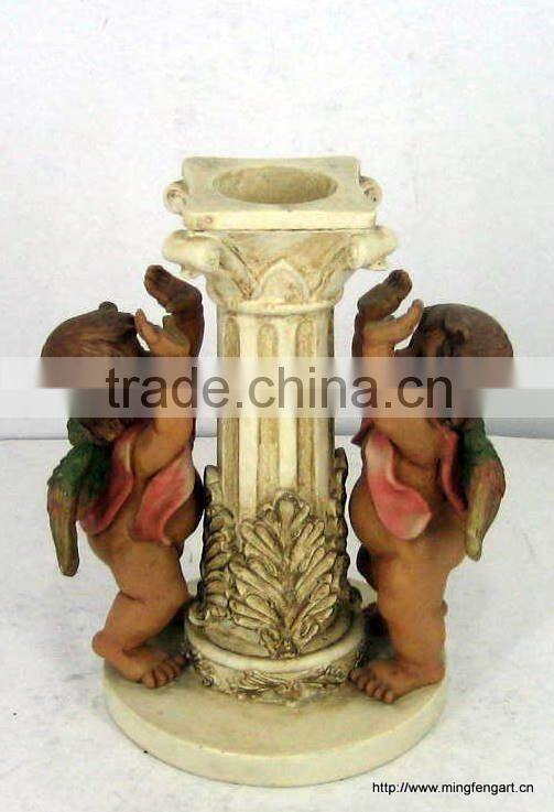 resin angel candleholder