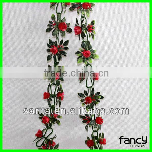 beautiful artificial flowers in artificial cane