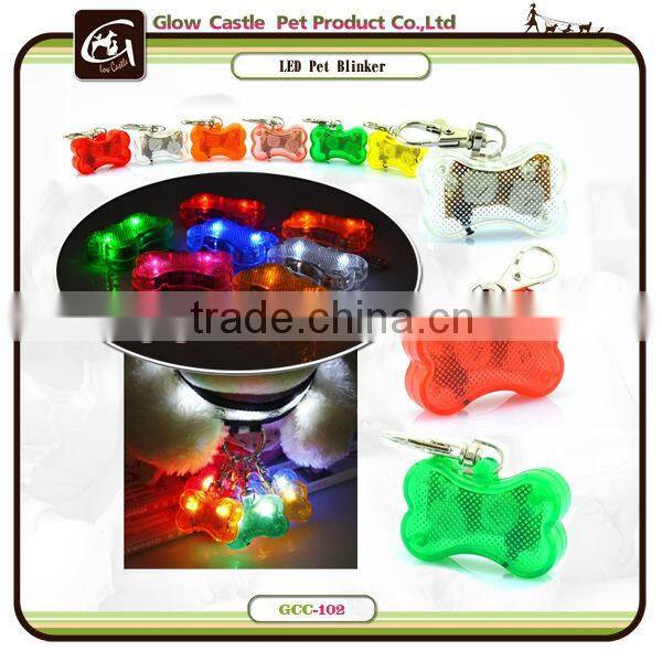 Safty LED Flash Pet Pendant With Note At Back