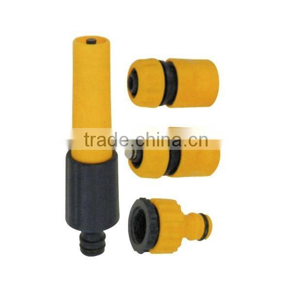 4 PCS BASIC HOSE SET 1/2" Hose Repair Connectors 3/4" Tap Adaptor 5" Nozzle