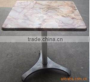 restaurant furniture simple square dining coffee table aluminum leg table YT45