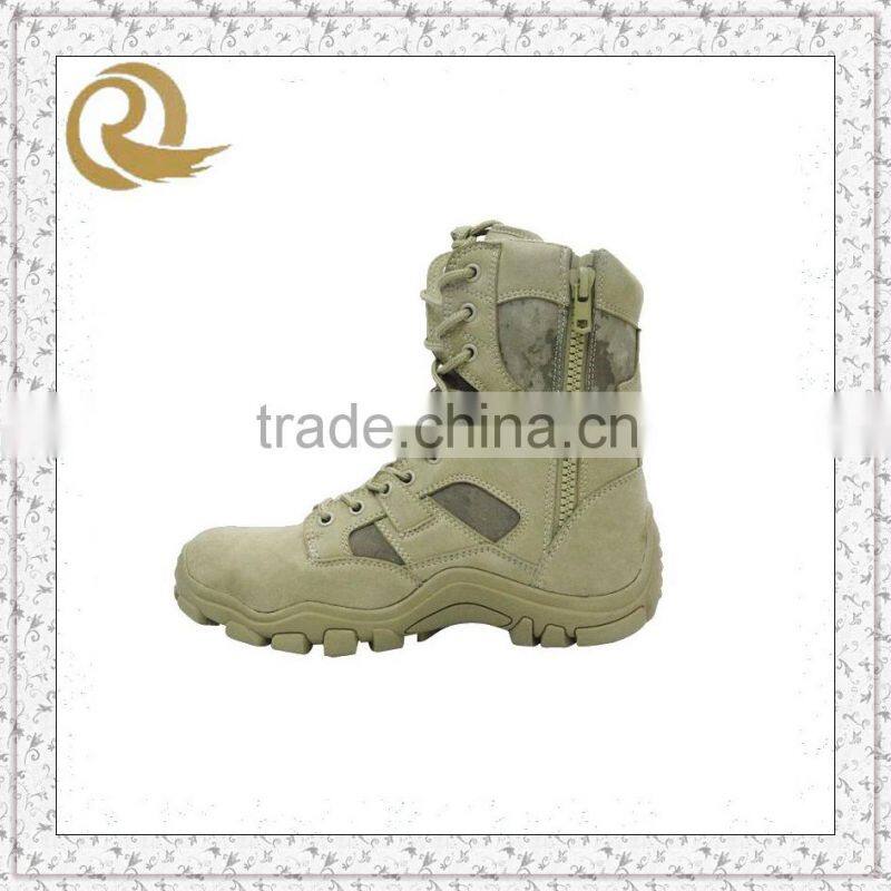 Hot sale outdoor army desert boots with zipper
