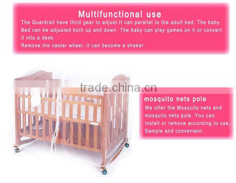 2015 best quality top seller Wooden baby cribs
