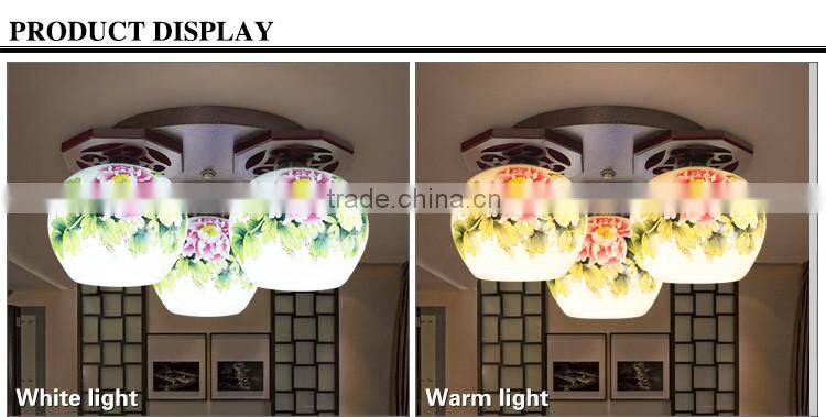 Jingdezhen ceramic handmade led for home ceiling lights