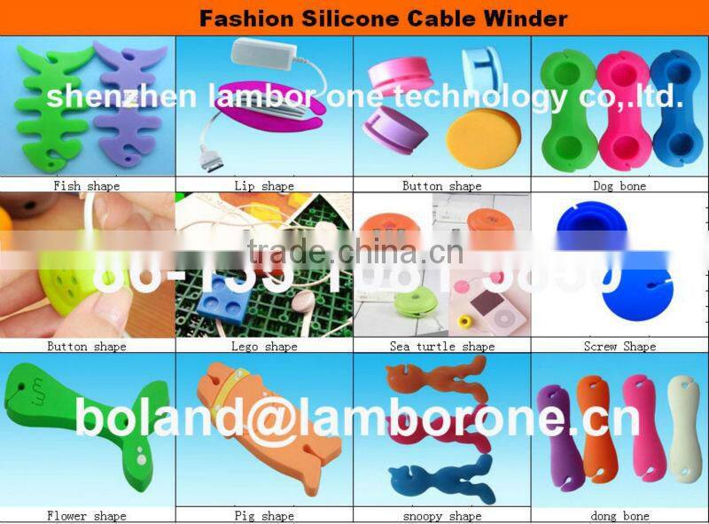 wholesale dog bone earphone soft silicone cable tidy