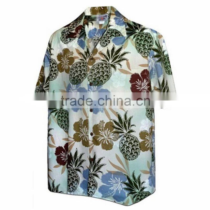 Customized Printed Shorts SleevesHawaiian Shirt For Mens