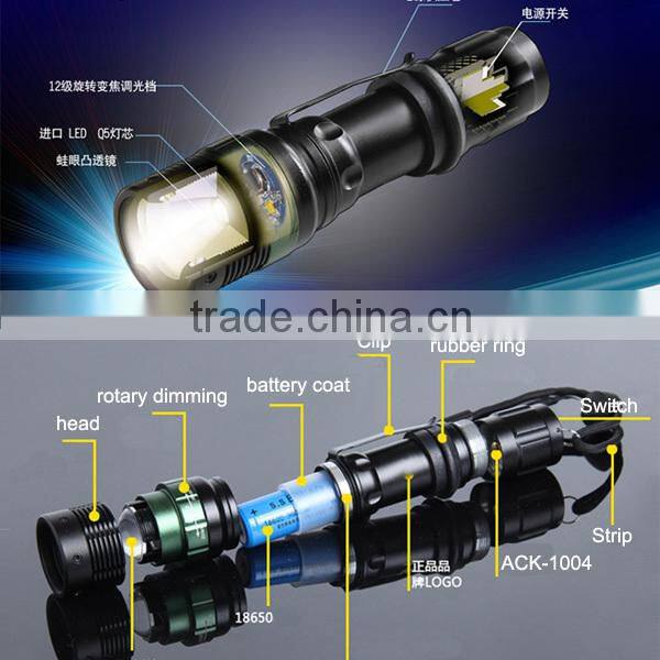 Hot Sale T820 XPE Led bulb Adjustable Focus most powerful led flashlight