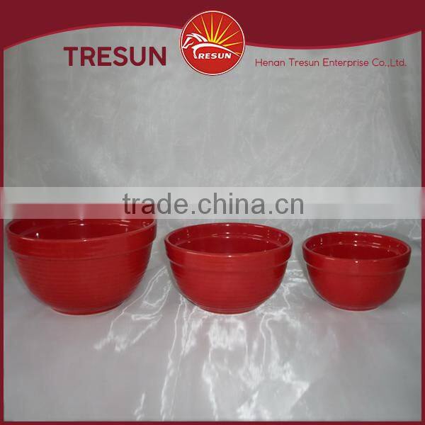 Pumpkin mixing bowls and solid color glaze mixing bowls, and Pudding bowls