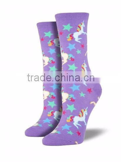 Womens Rubber Running Socks Cotton Polyester Blend Dye Sublimation Printing Socks