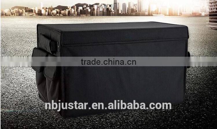 Fabric Plastic Sturdy Construction Folding Type Car Boot Storage Box Car Trunk Organizer Storage Box