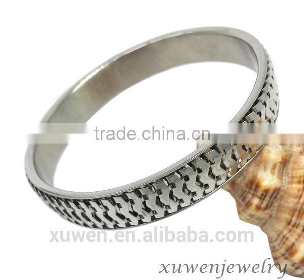 new design laser cut 18K IPG 316l stainless steel bangle women