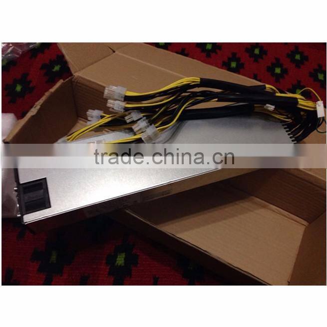 Bitcoin & litecoin mining power supply APW3-12-1600-B2 1600W S7/S5/S4/S4+ 12V power supply AntMiner PSU Series with 12PCS 6pin