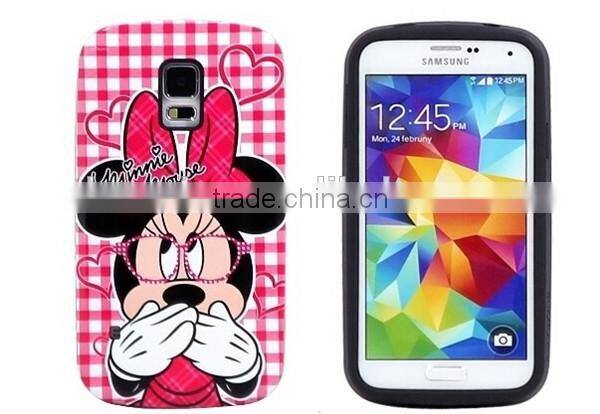 Lovely silicone rubber phone cover for samsung galaxy note 3 cartoon case