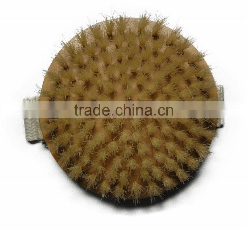 Promotional round boar bristle bath brush