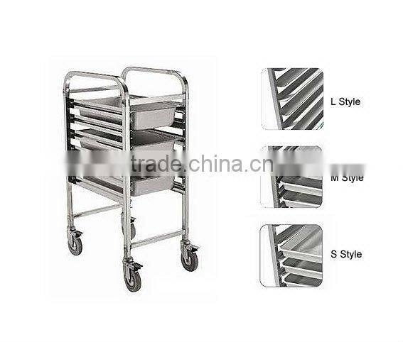 stainless steel AISI201 Single Row 6 Layers Tray Trolley