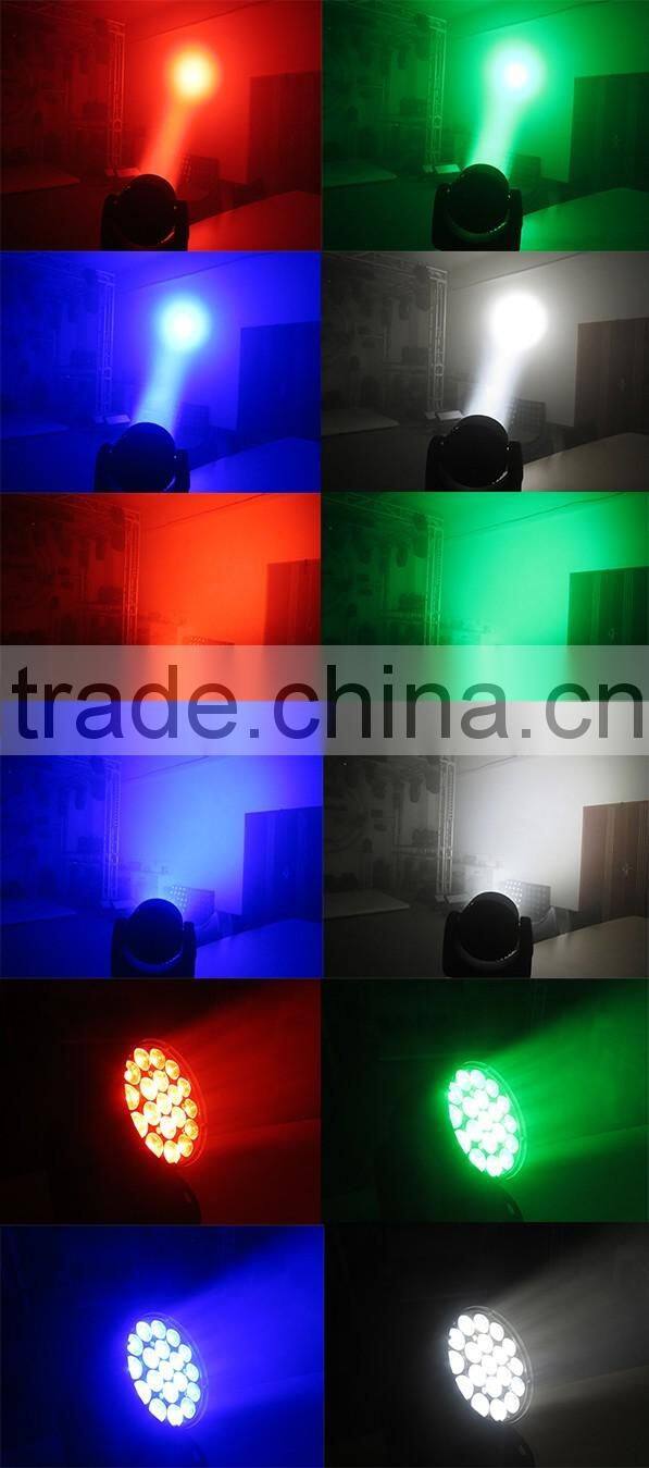 100% manufactory 19*12W rgbw 4in1 stage effect lighting, zoom led moving head beam wash lights
