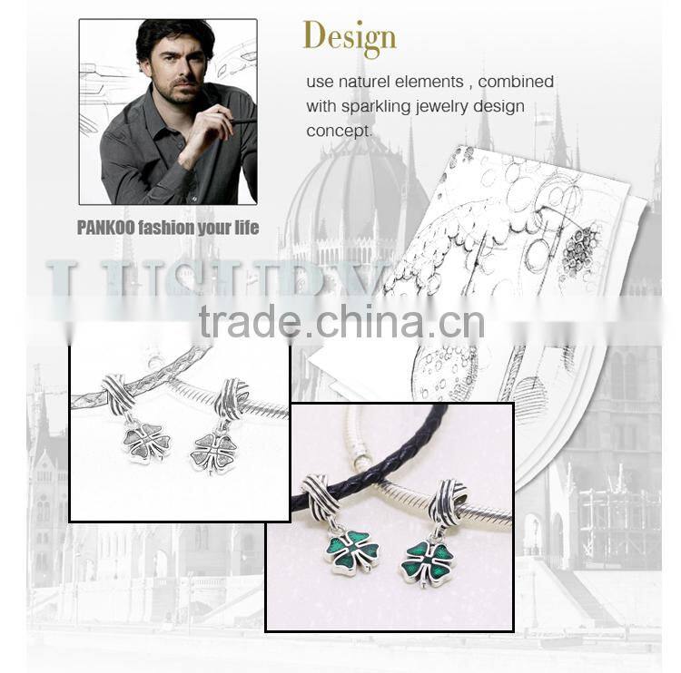 New Blue Crystals 925 Sterling Silver Daughter Heart Charms for Bracelet Jewelry Making Family Gift