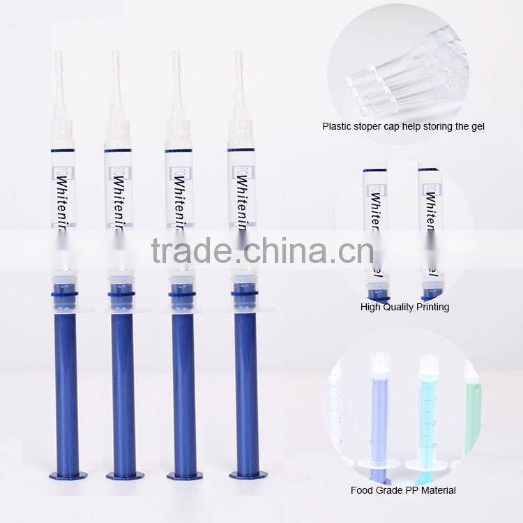 FDA Approved 3ml Hydrogen Peroxide Tooth Whitening Gel for Trays