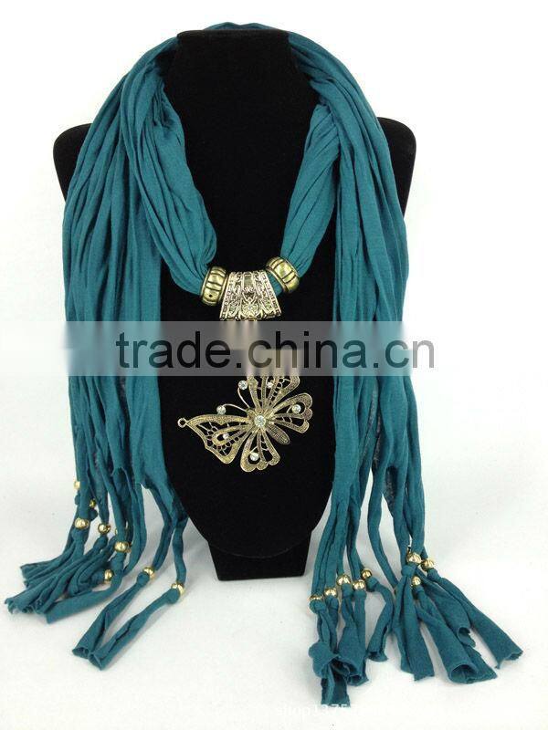 2014 Fashions alloy butterfly jewelry scarf