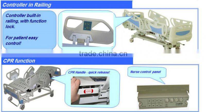 NFBD13 Five function hospital electric medical rotating bed,wired remote control for adjustable bed
