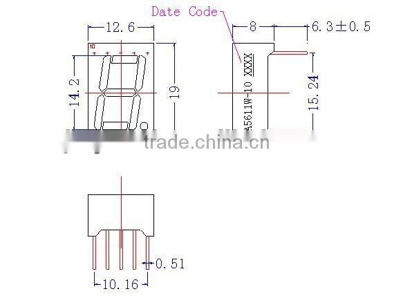 0.56" 7 segment white color