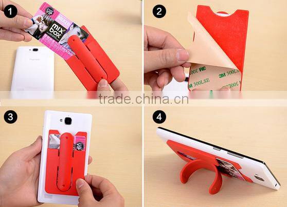 Best promotional gifts card holder attach to the back of smart phone
