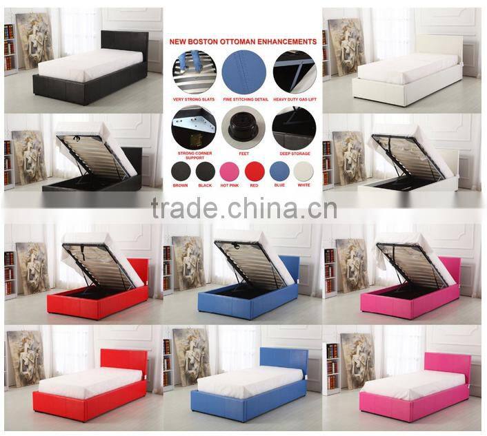 Modern pu leather bed double leather bed new design