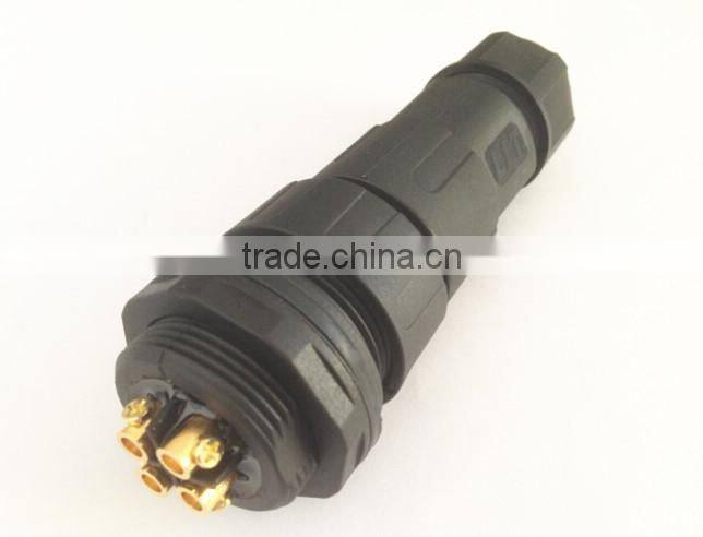 4 pole waterproof connector male socket with female plug cable to board connector