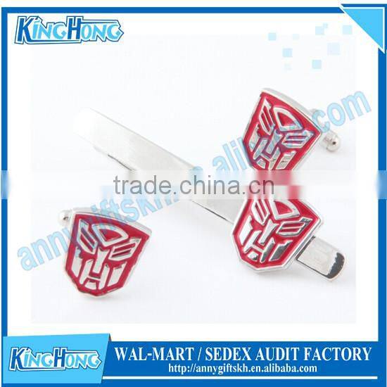 Famous movie charater logo tie cufflink hanky set