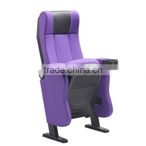 Luxury horizon theater furniture folding 3d cinema chair yellow fabric cinema chair with cup holder,movable armrest