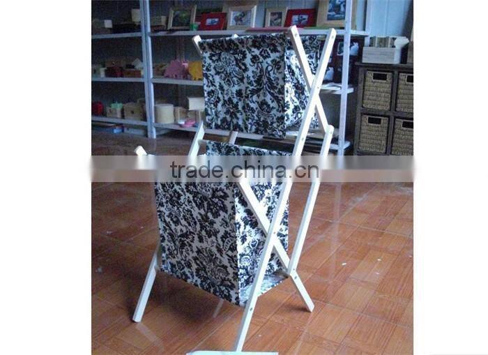 New style multi tiers folding wooden sundry storage rack