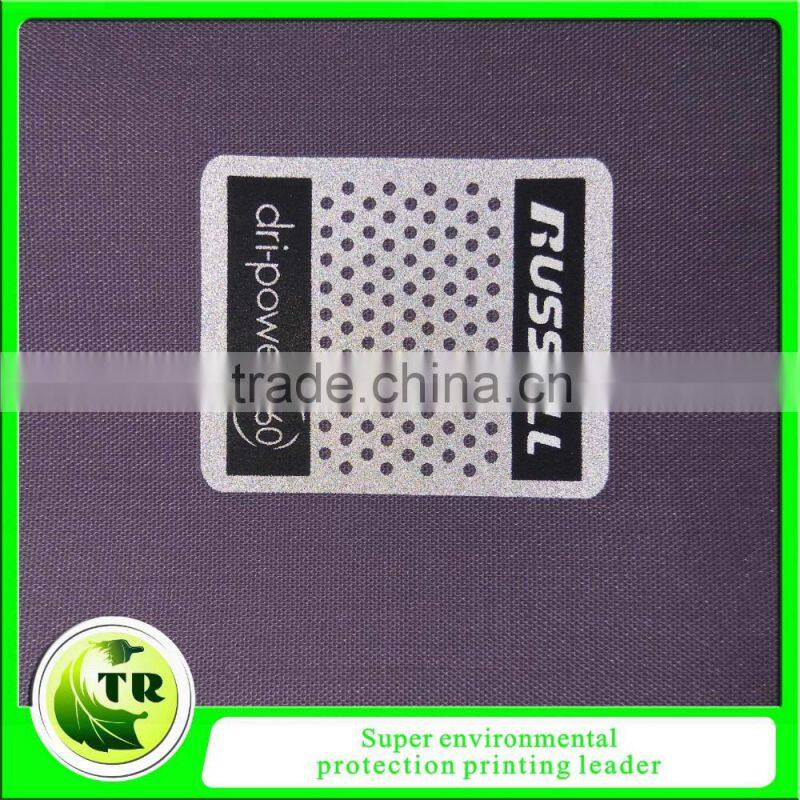 silicon reflective transfer printed logo label for uniform clothing