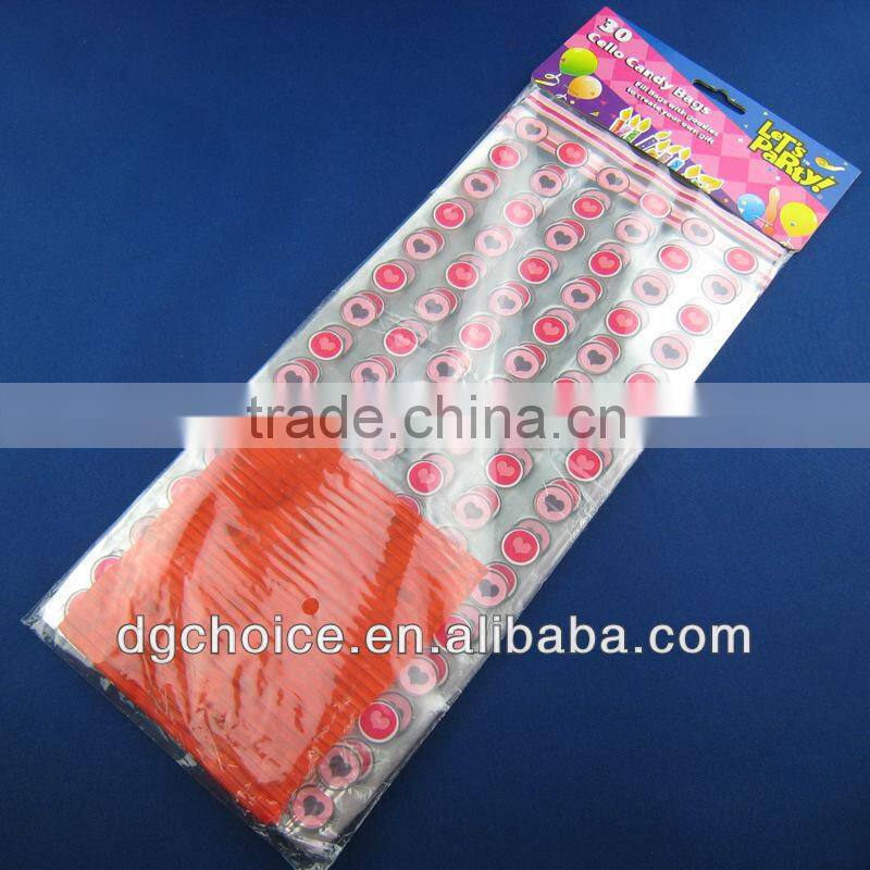 20 pcs/ set accept custom plastic candy bag treat bag with string