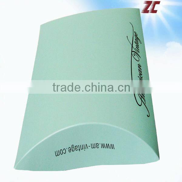 Blue Foldable Paper Pillow Box of Display Box for Display Factory Direct Sale