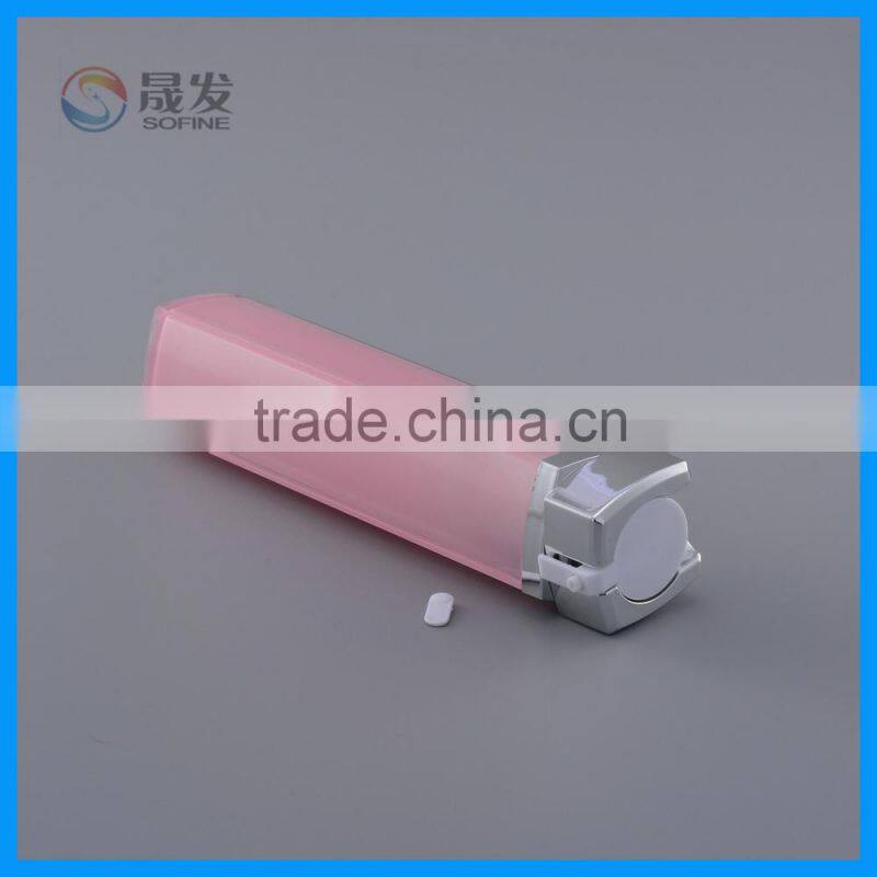 Square rotate pump cosmetic lotion bottle