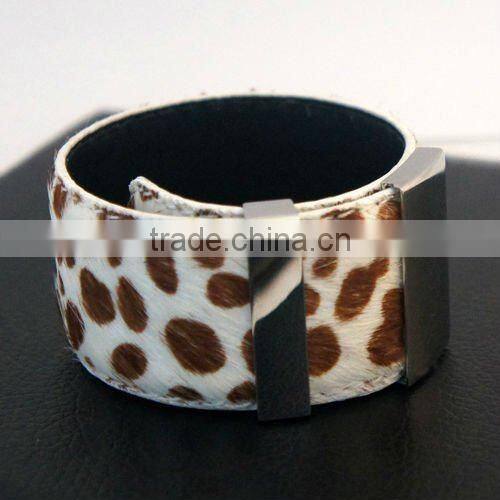 Hot sale braided genuine leather bracelet charm jewelry GB10203