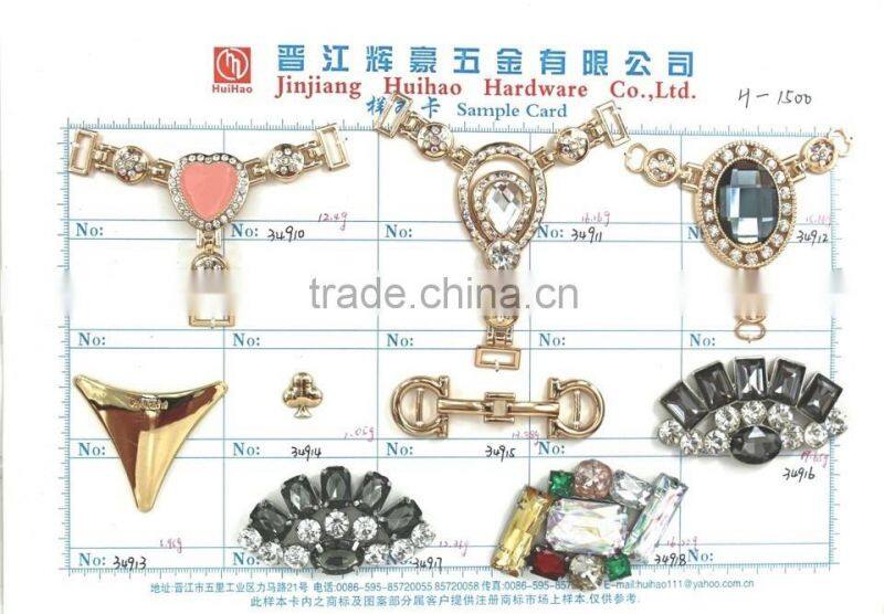 Gold plating metal sandal shoe chain part decoration HB053