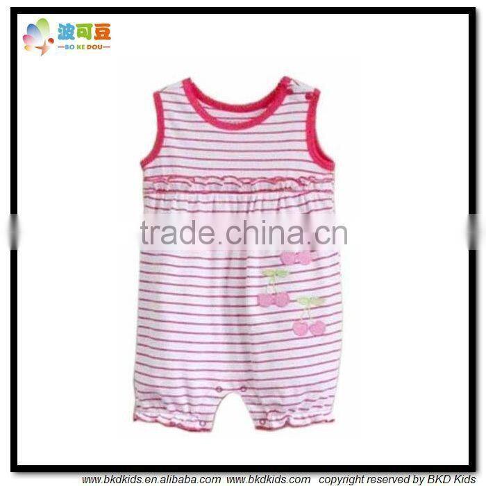 BKD flower printed baby animal rompers