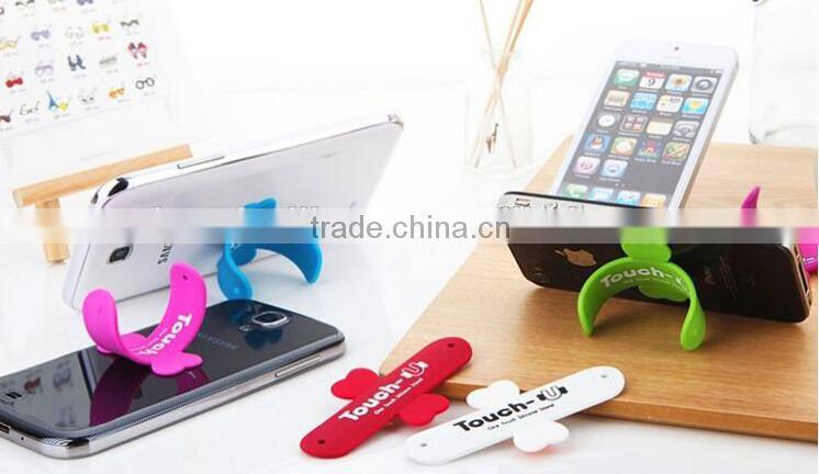 newest factory touch-c sticker silicone mobile phone stand