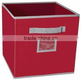 Collapsible Office Closet Storage Organizers Fabric Cube with Two Handles