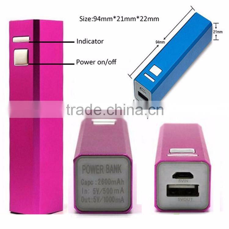 Aluminum alloy promotional power banks 2200mah