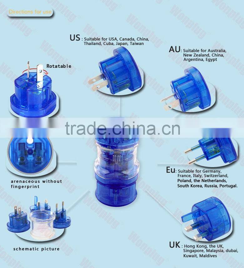 International travel adapter universal eu au us uk plug socket
