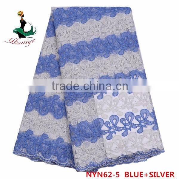 2016 Haniye african French Net Lace fabric embroidery tulle lace fabric/NYN62