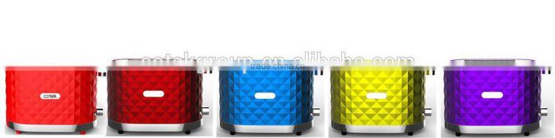 Cotek diamond rang hamburger bun toaster 1000watts with 36mm extra wide slots stainless steel strip Auto shut-off